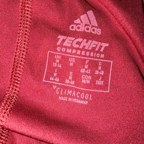 Adidas Techfit Burgundy Compression Leggings Women’s M - Picture 3 of 5
